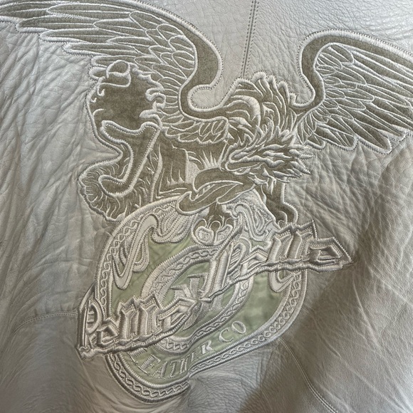 Vintage Pelle Pelle Men's Leather Jacket Size 50 Pre Owned Used Rare Cream Ivory - Picture 7 of 15